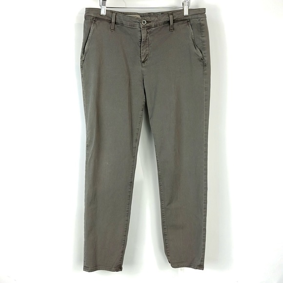 AG Adriano Goldschmied Tristan Sulfur Dark Truffle Tailored Trousers - Picture 2 of 10